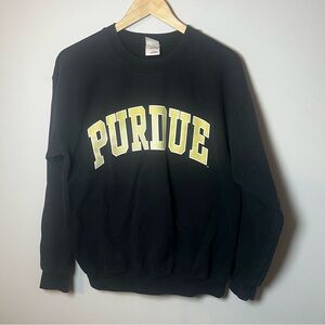 Purdue Boilermakers Crewneck Adult M Black Pullover Sweatshirt NCAA